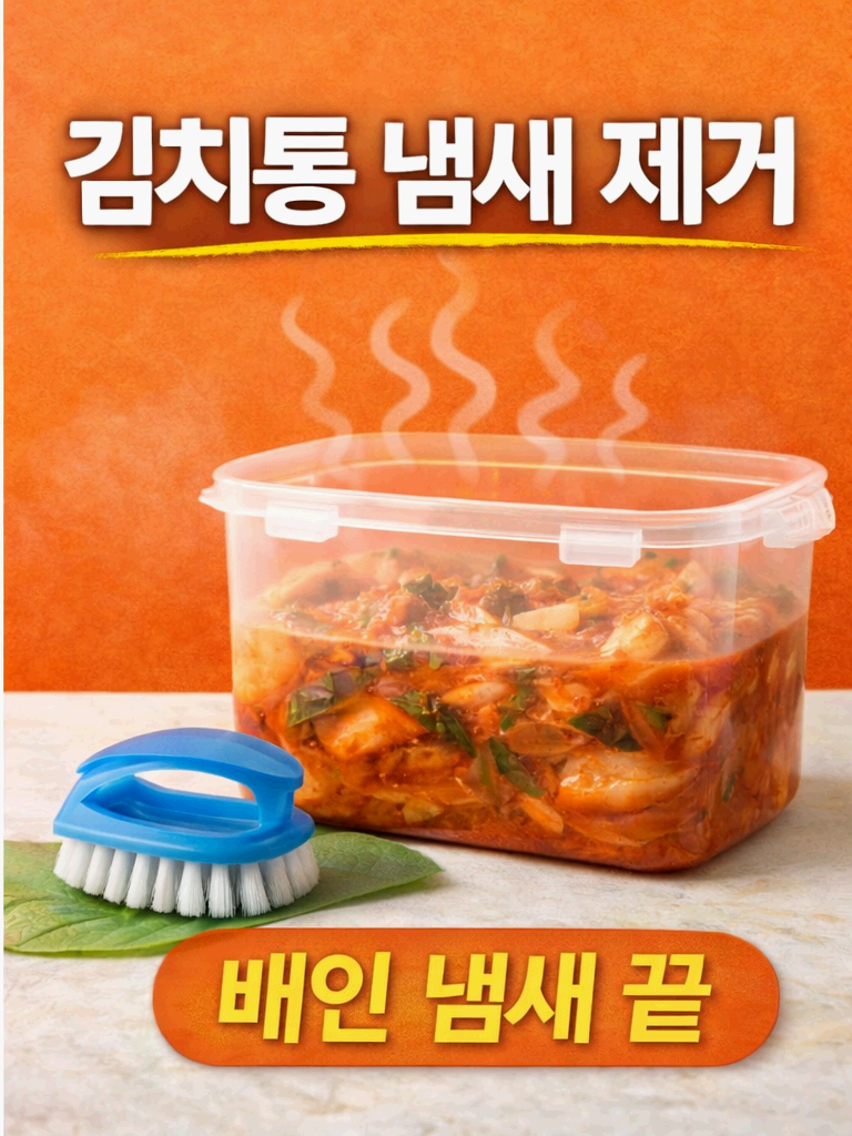 김치통 냄새 제거, 배인 냄새 끝