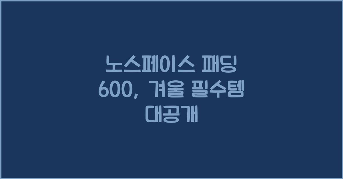 노스페이스 패딩 600