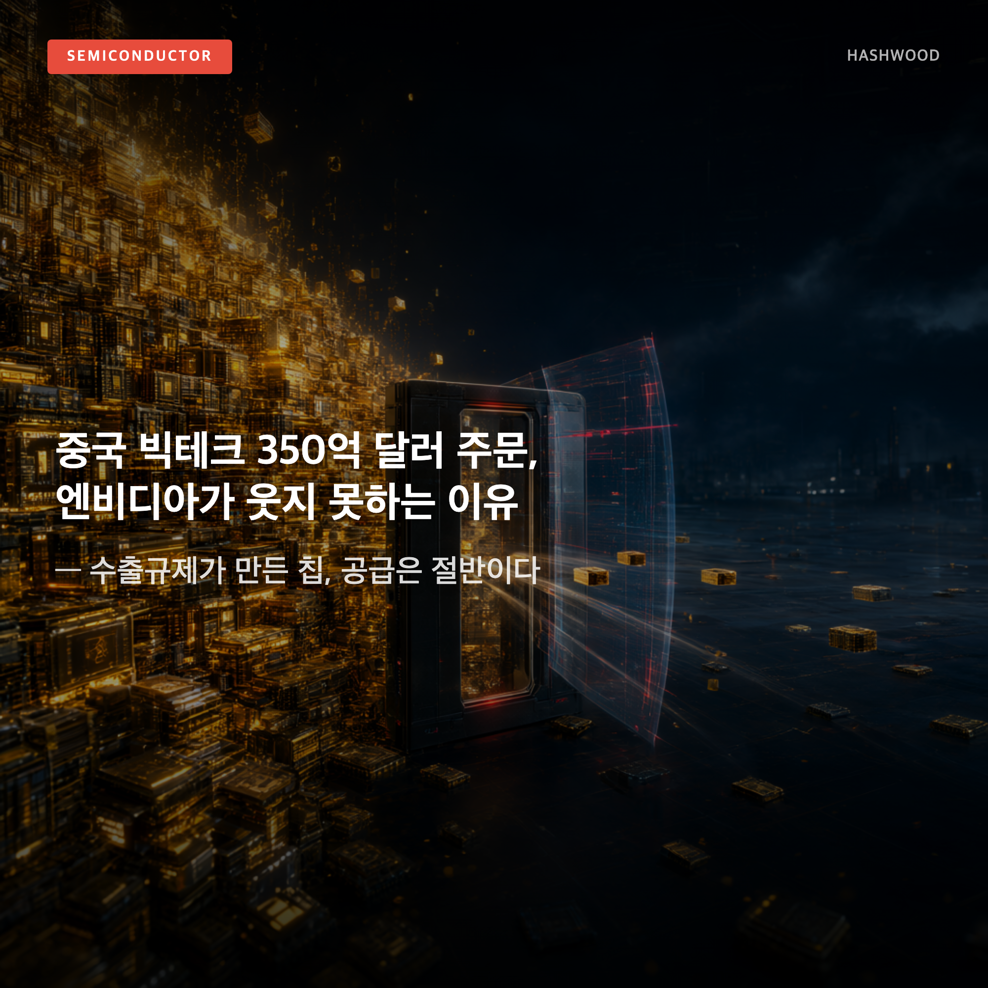 그림: 중국 빅테크 350억 달러 주문 — — 수출규제가 만든 칩, 공급은 절반이다
