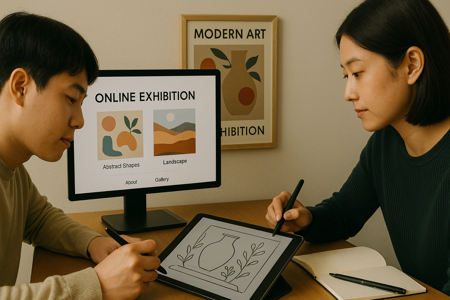 온라인 미술관 관람과 디지털 스케치