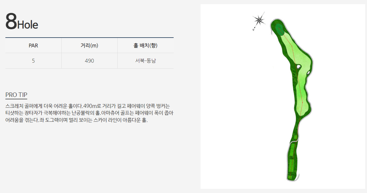 노벨 컨트리클럽 레이크코스 8