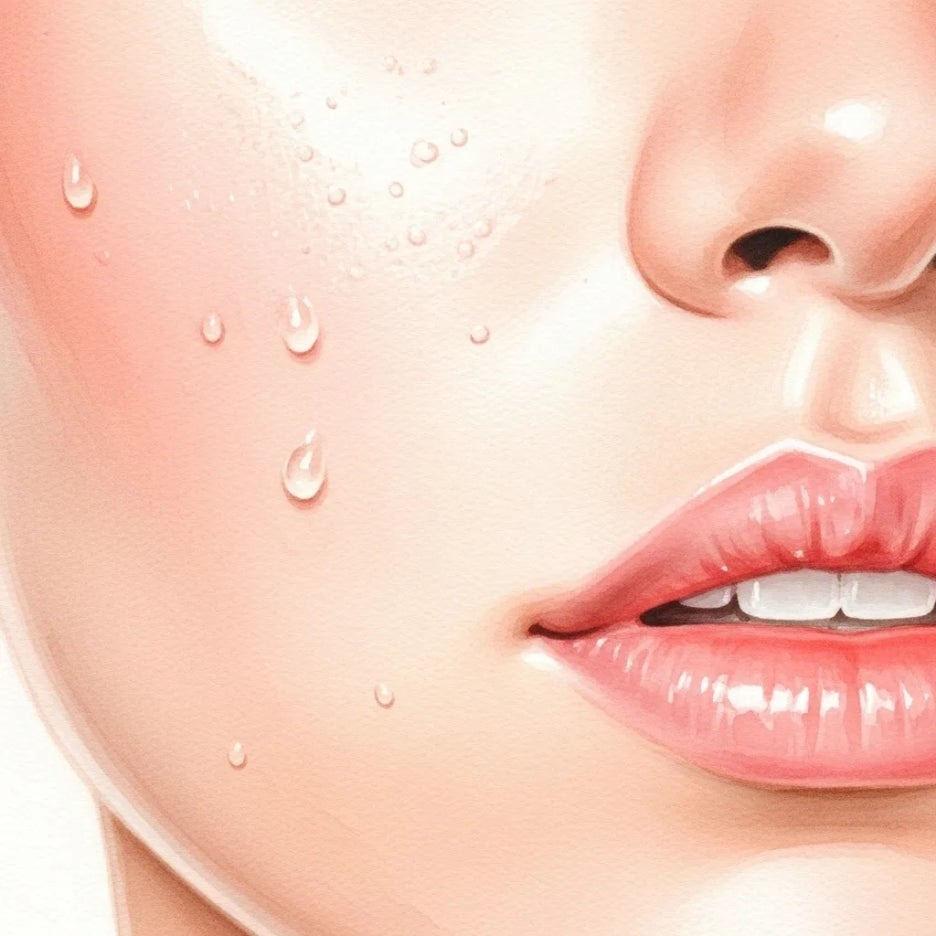 촉촉하고 윤기 있는 피부 표현을 보여주는 모습