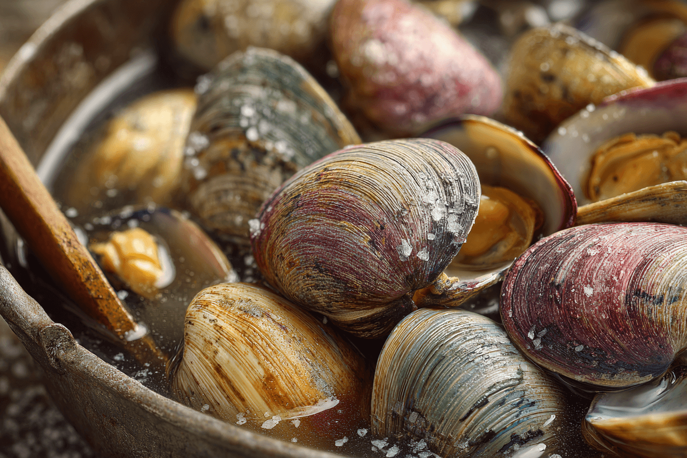 물에-담겨-있는-조개들-이미지