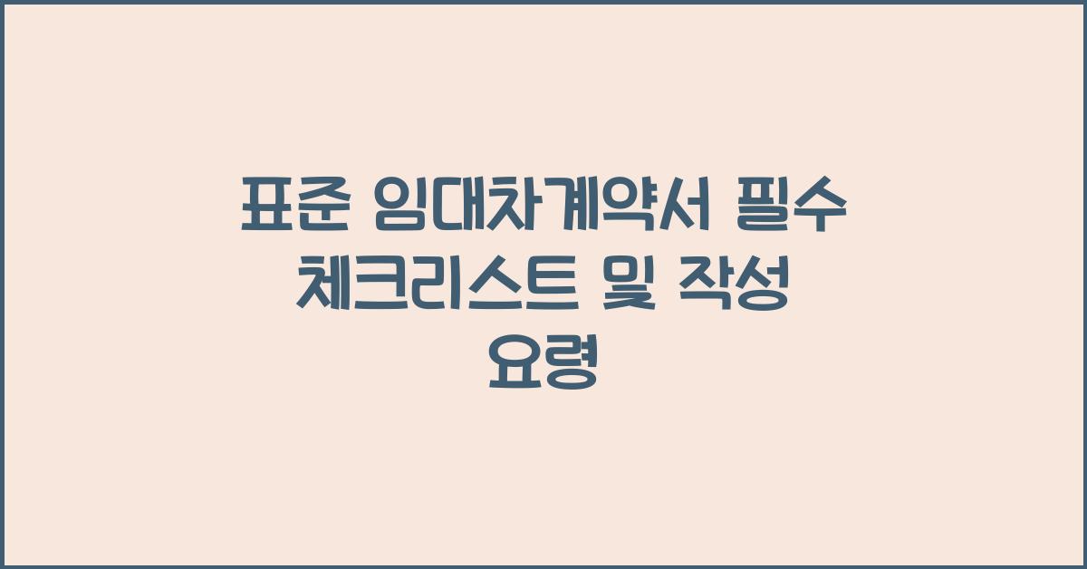 표준 임대차계약서