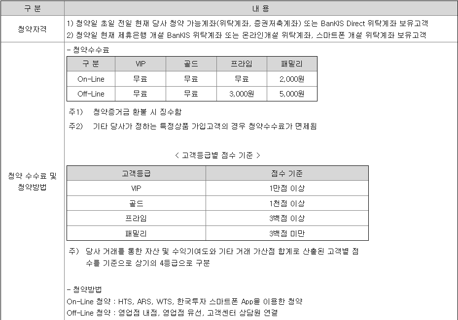 쓰리빌리언 공모주 청약 방법