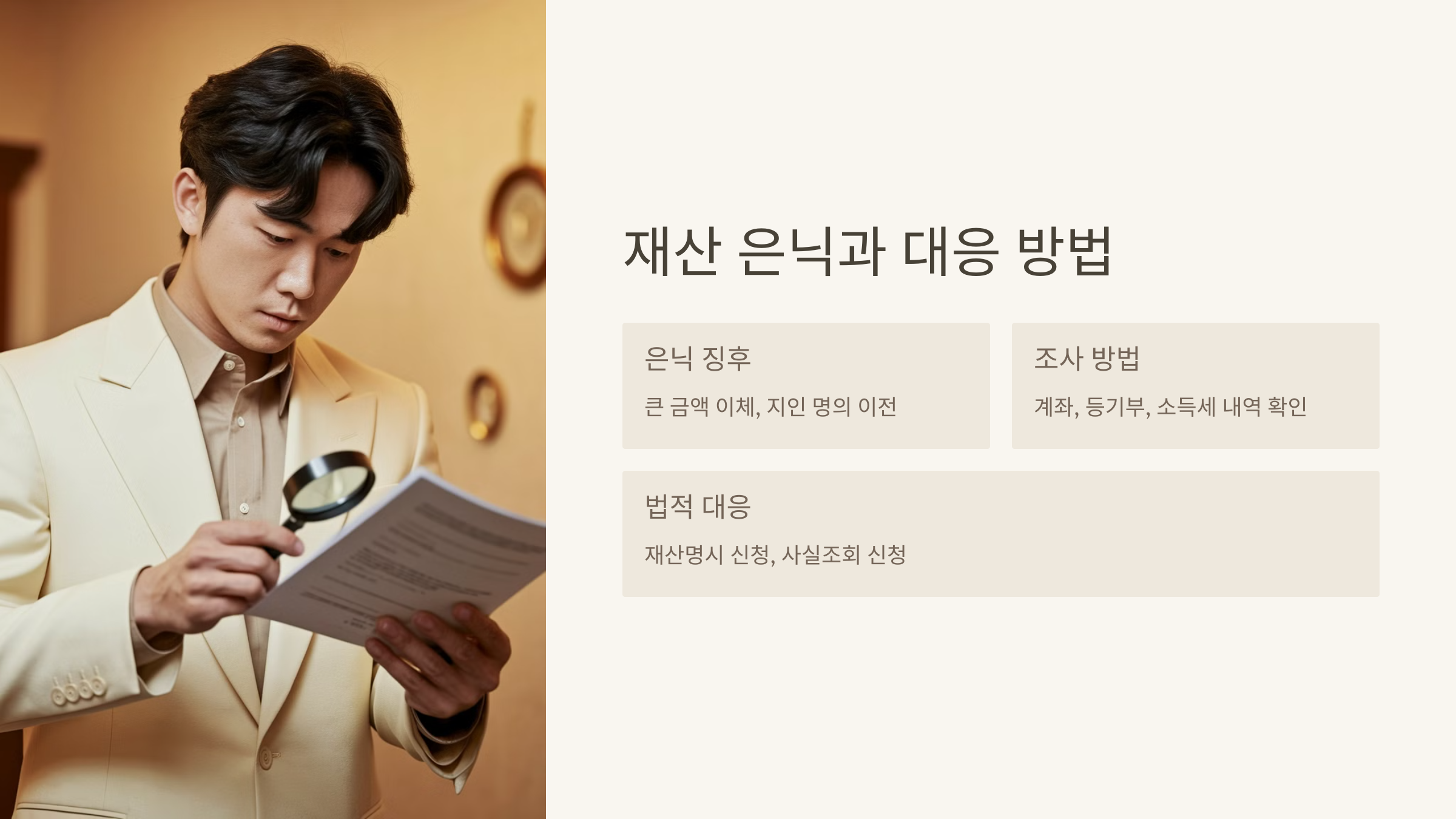 재산 은닉과 대응 방법