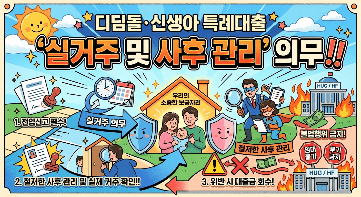 디딤돌·신생아 특례대출의 ‘실거주 및 사후 관리’ 의무