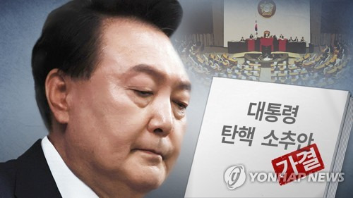 윤석열 탄핵소추안 가결
