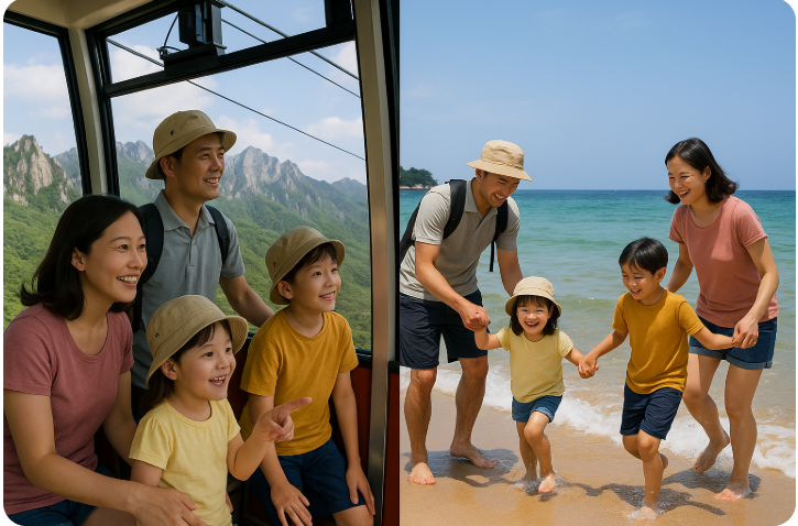 아이와 함께 속초 설악산 케이블카와 동해바다 체험