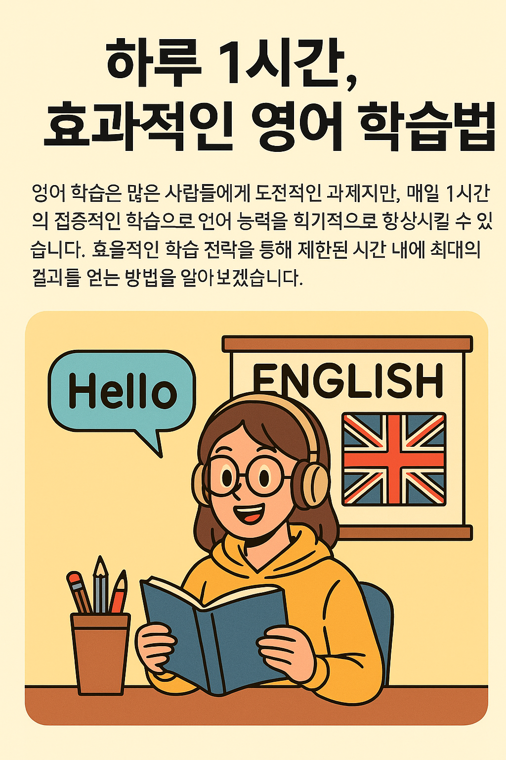 하루 1시간, 효과적인 영어 학습법