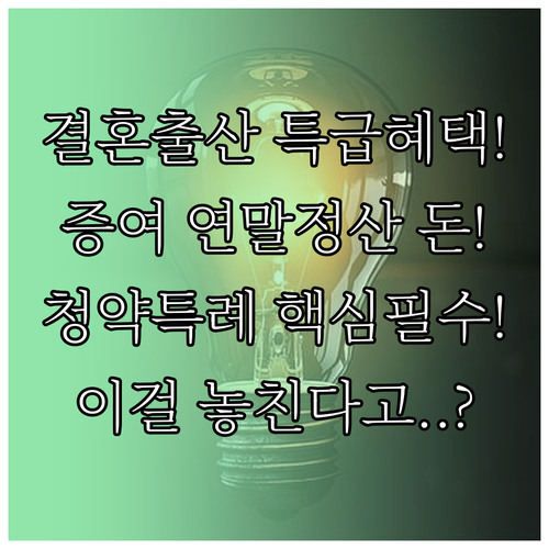 2024년 혼인과 출산 증여 연말정산..