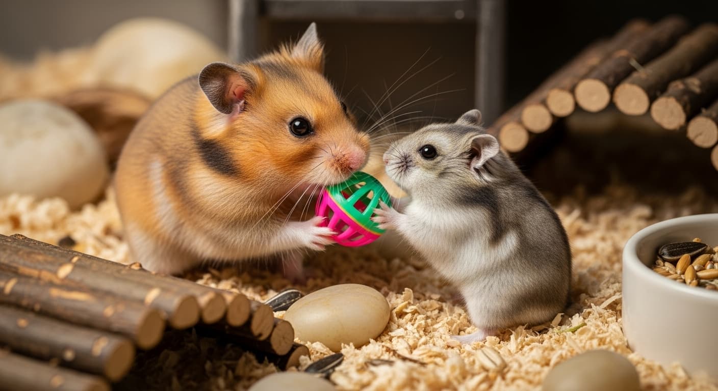 골든햄스터와 드워프햄스터의 성격, 크기, 돌봄포인트