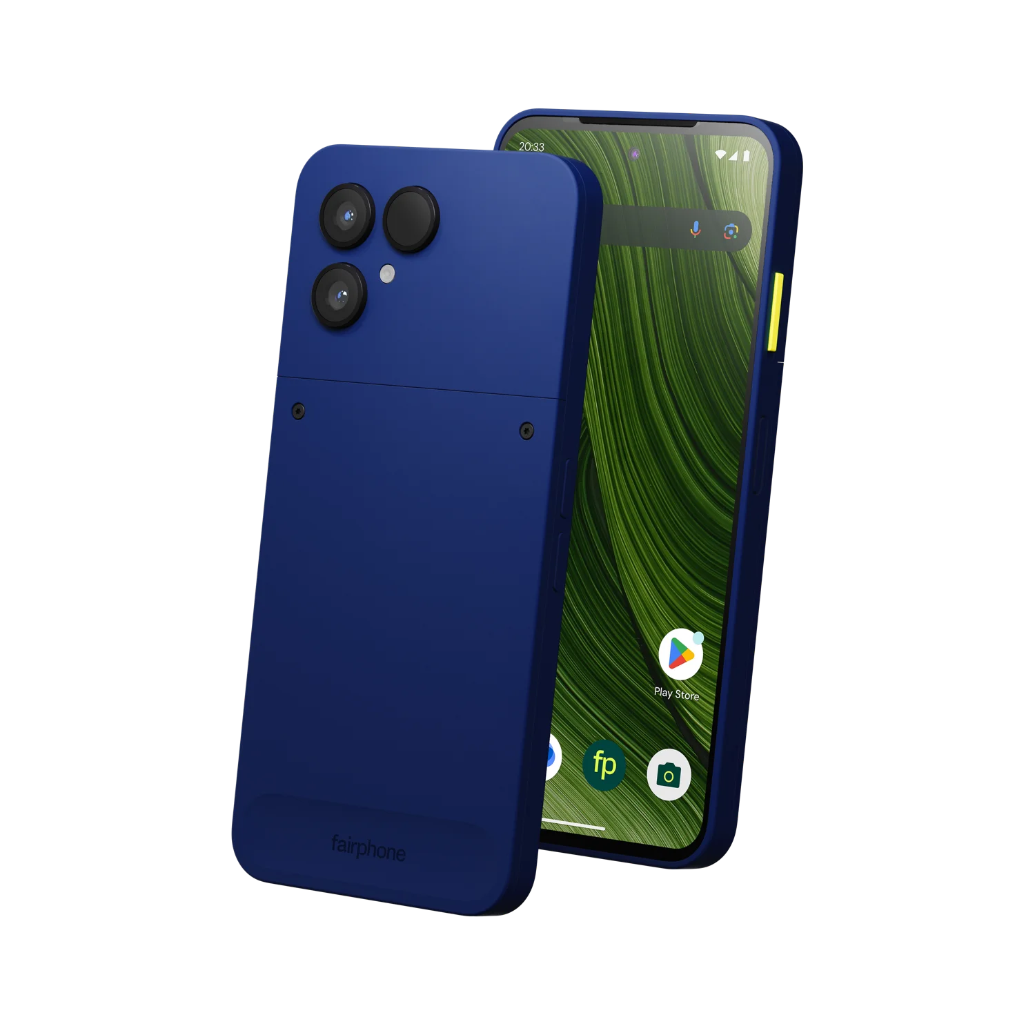 코발트 블루 색상의 Fairphone Gen. 6+