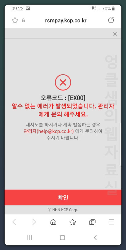 아이허브 페이코 결제 오류