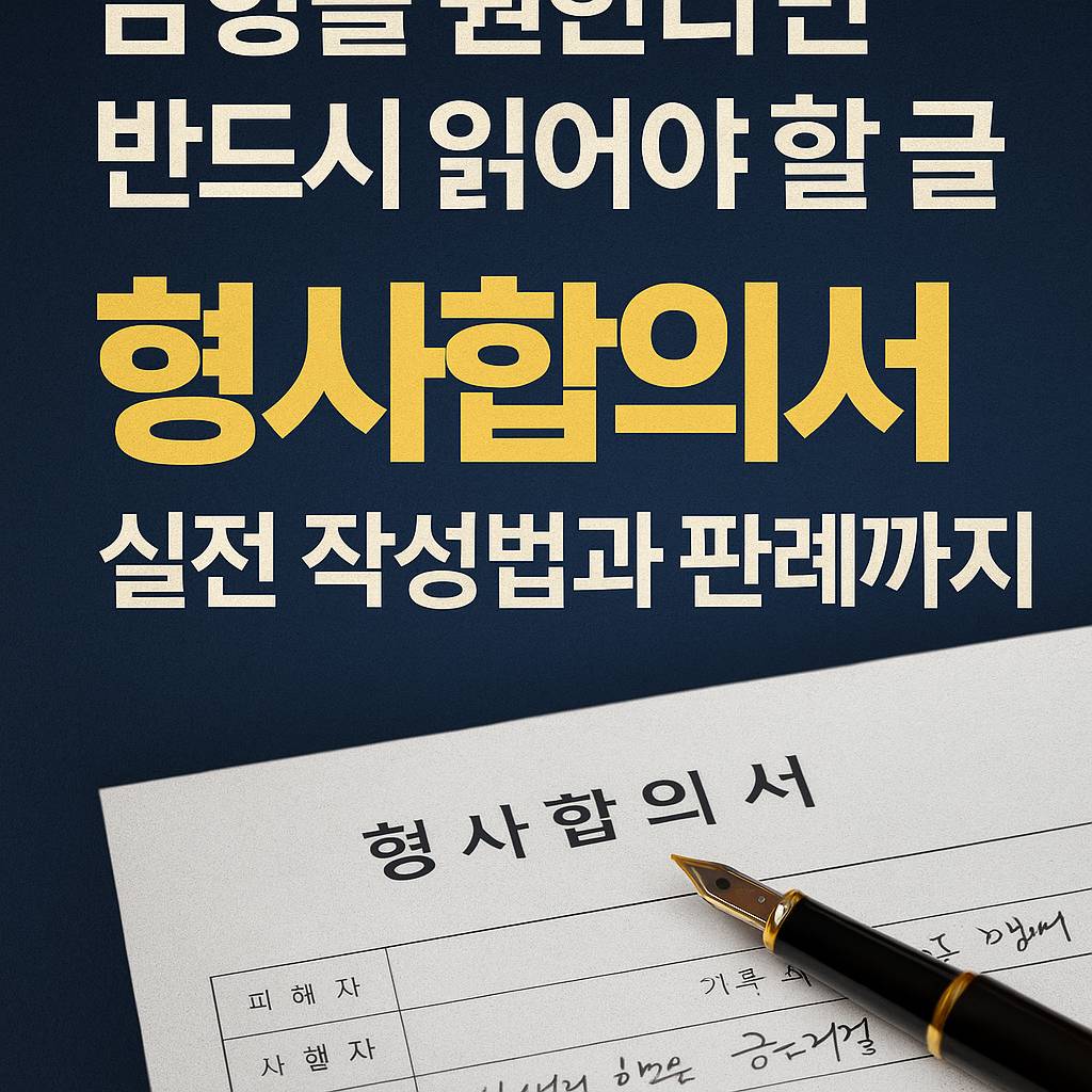 형사합의서 작성요령 썸네일