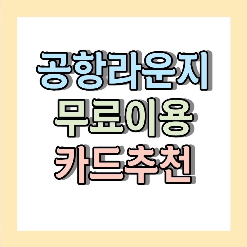 공항라운지무료이용카드 < 추천 바로가기 >