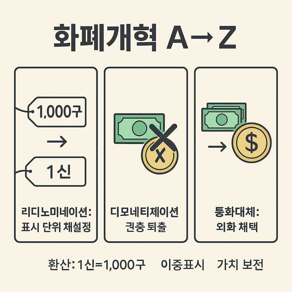 화폐개혁 A→Z: 정의·유형