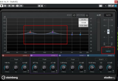 EQ 사용시 게인은 오토 게인