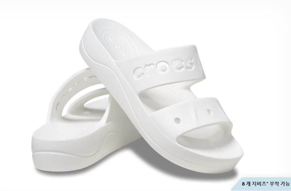크록스 바야 플랫폼 샌들 화이트