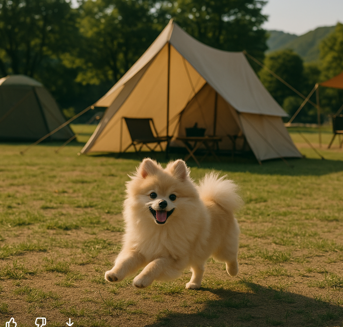 가평에 있는 반려견동반캠핑장모습