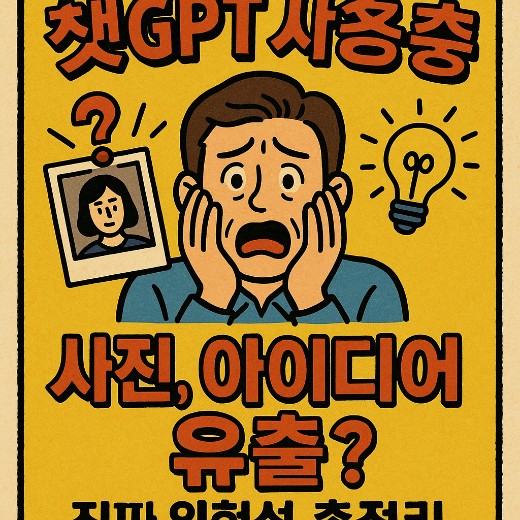 챗GPT 사용 중 사진, 아이디어 유출? 진짜 위험성 총정리
