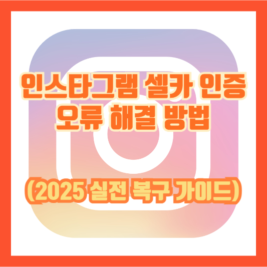 인스타그램 셀카 인증 오류 해결 방법 (2025 실전 복구 가이드)