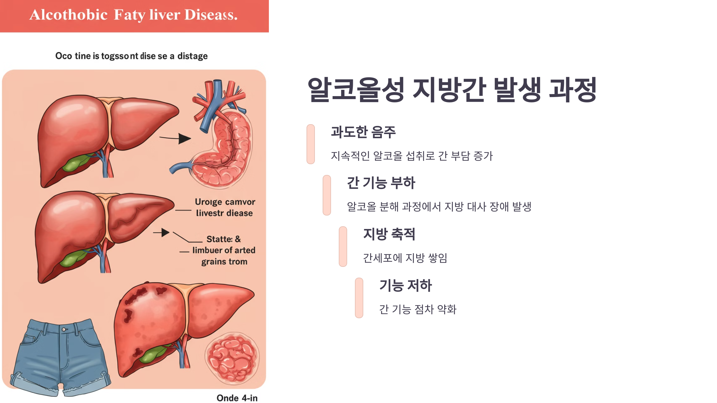 얼코올성 지방간 발생 과정