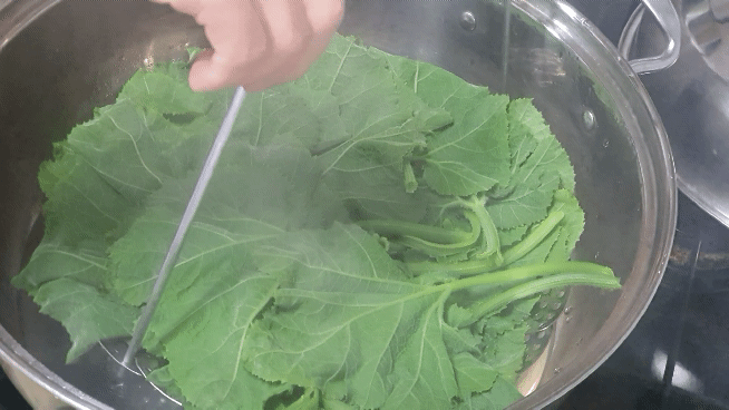 호박잎 찌기