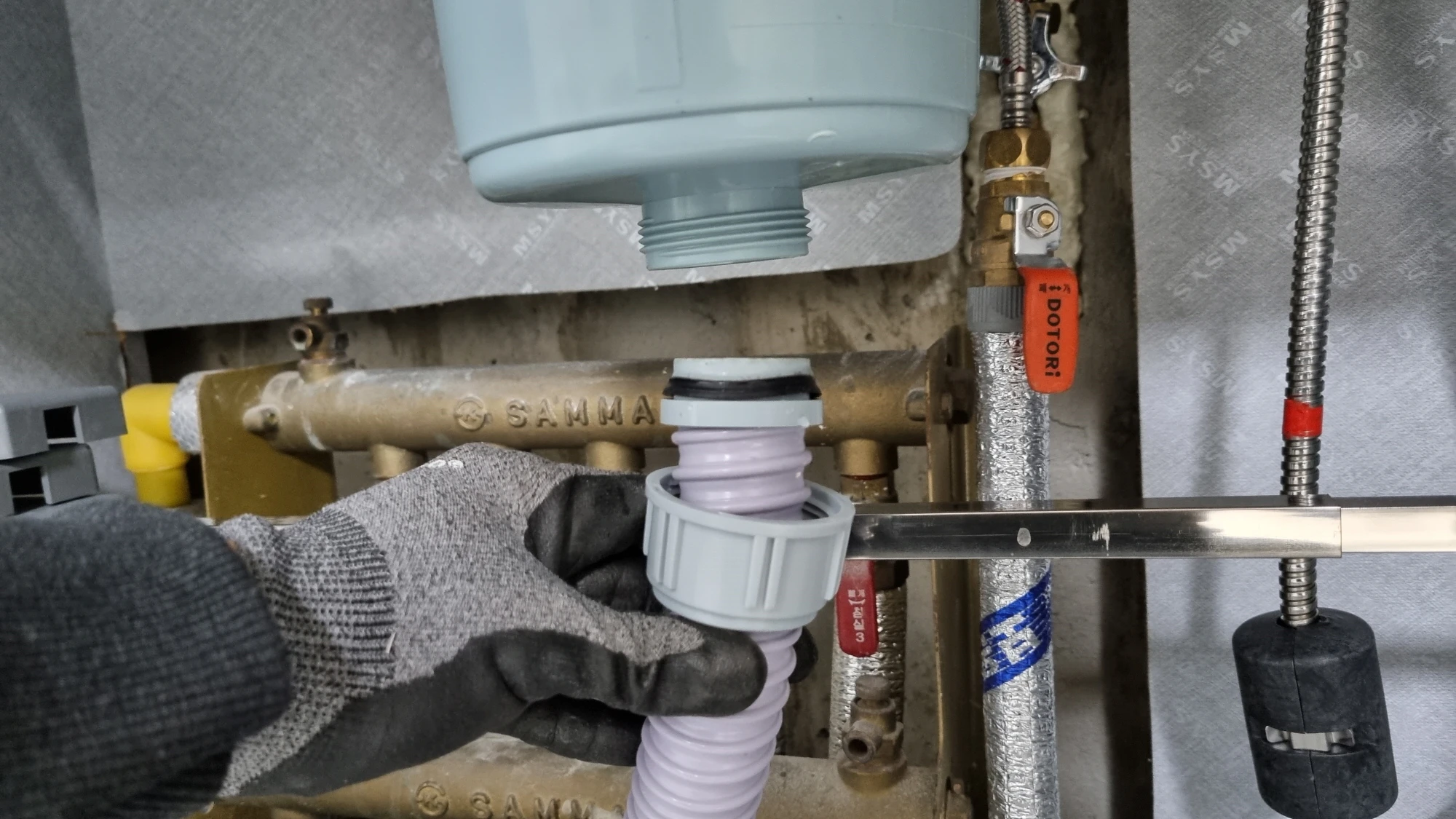 배수관 분리 모습