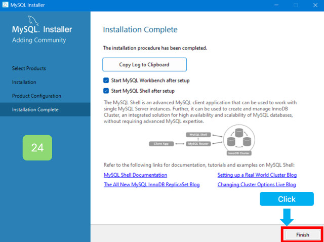 설치가 완료됐습니다. Finish 버튼을 클릭해 주세요.