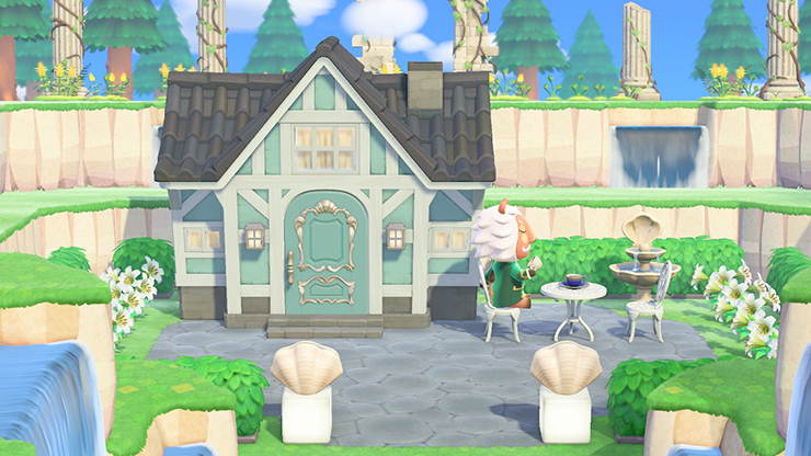 라이오넬 화장실에 마음을 담아 모동숲 해피홈 파라다이스