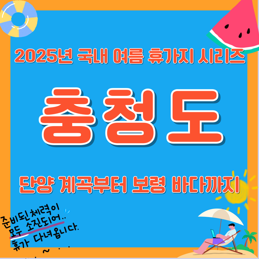 2025년 충청도 단양 보령 휴가지 총정리