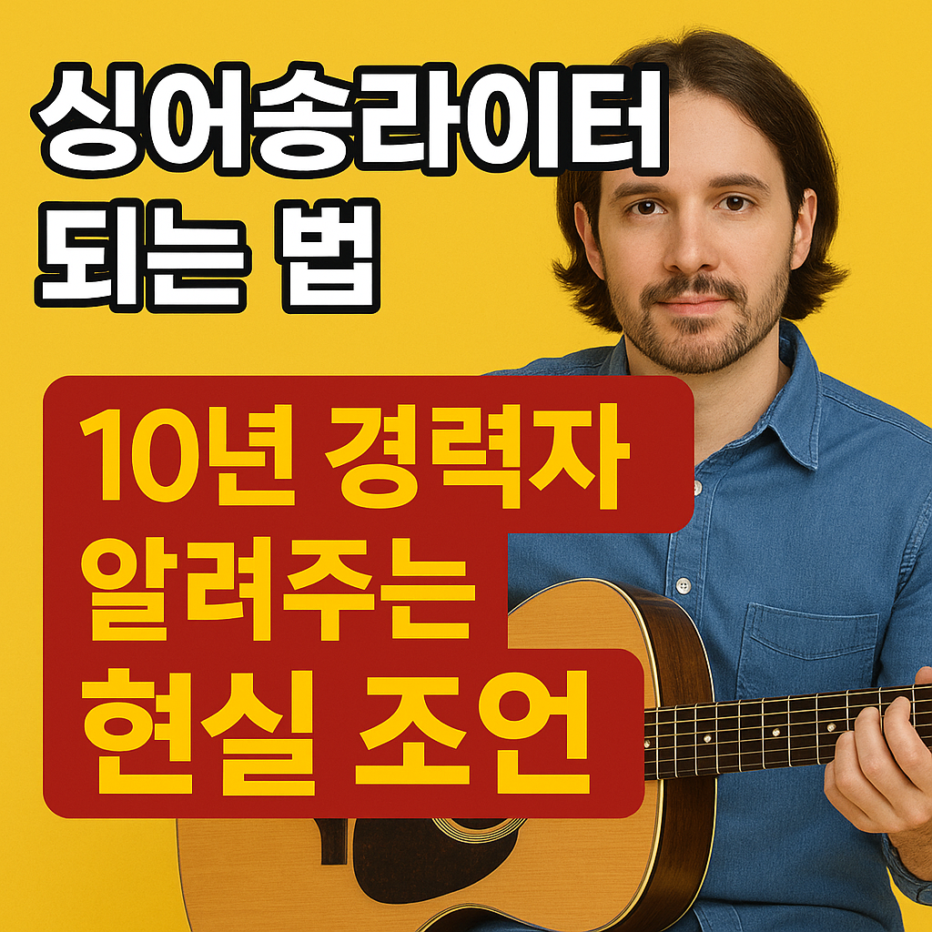 싱어송라이터 되는 법, 10년 경력자가 알려주는 현실 조언 사진
