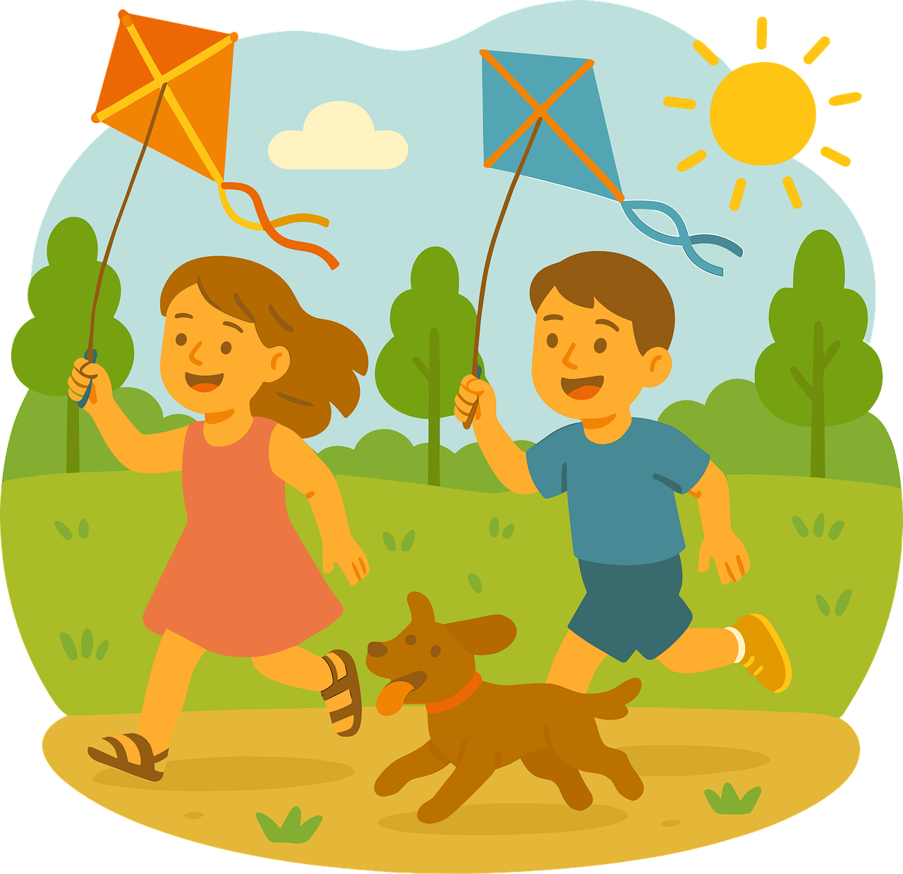 가족들이-나와서-산책하는-모습