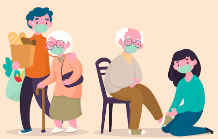 간병받고 있는 이미지