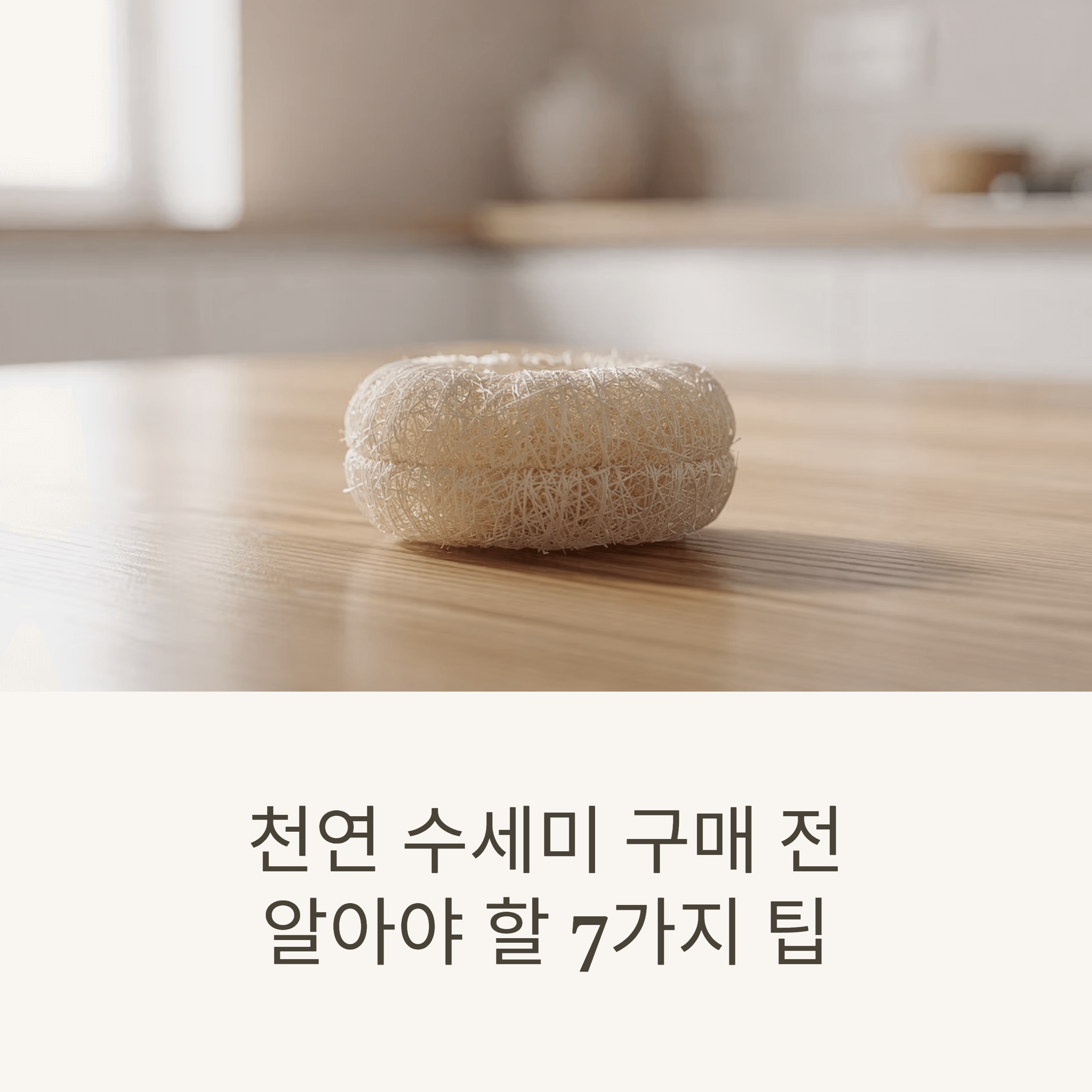 천연 수세미 구매 전 알아야 할 7가지 팁