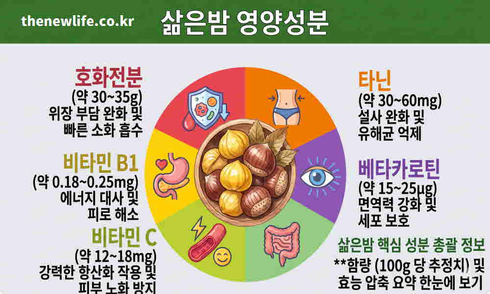 삶은밤 효능 영양성분