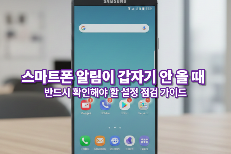 스마트폰 알림이 안 올 때 해결 방법