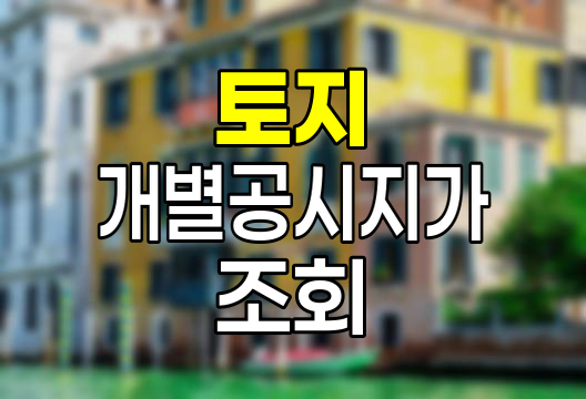 토지 개별공시지가 조회 방법과 활용
