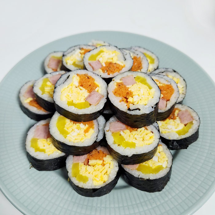 완성된 당근라페김밥