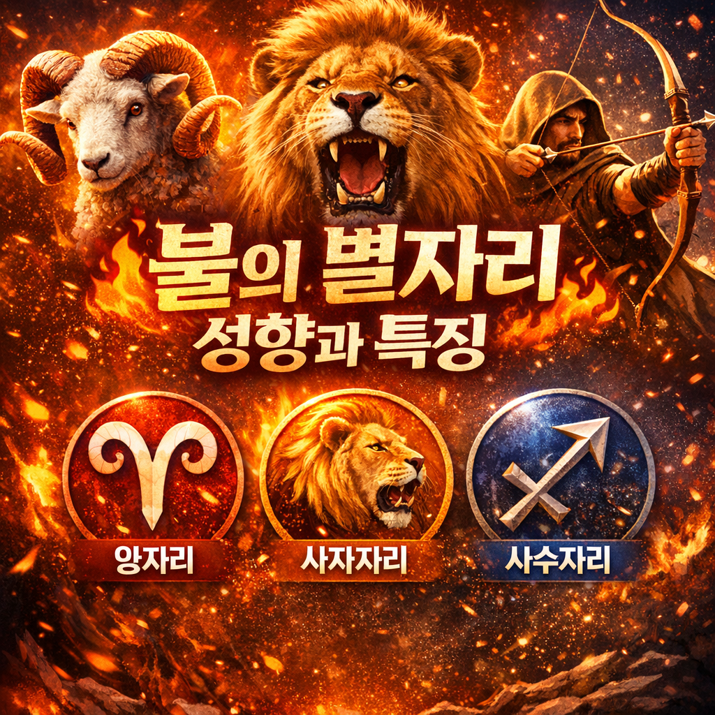 불의 별자리 성향과 특징, 양자리 사자자리 사수자리