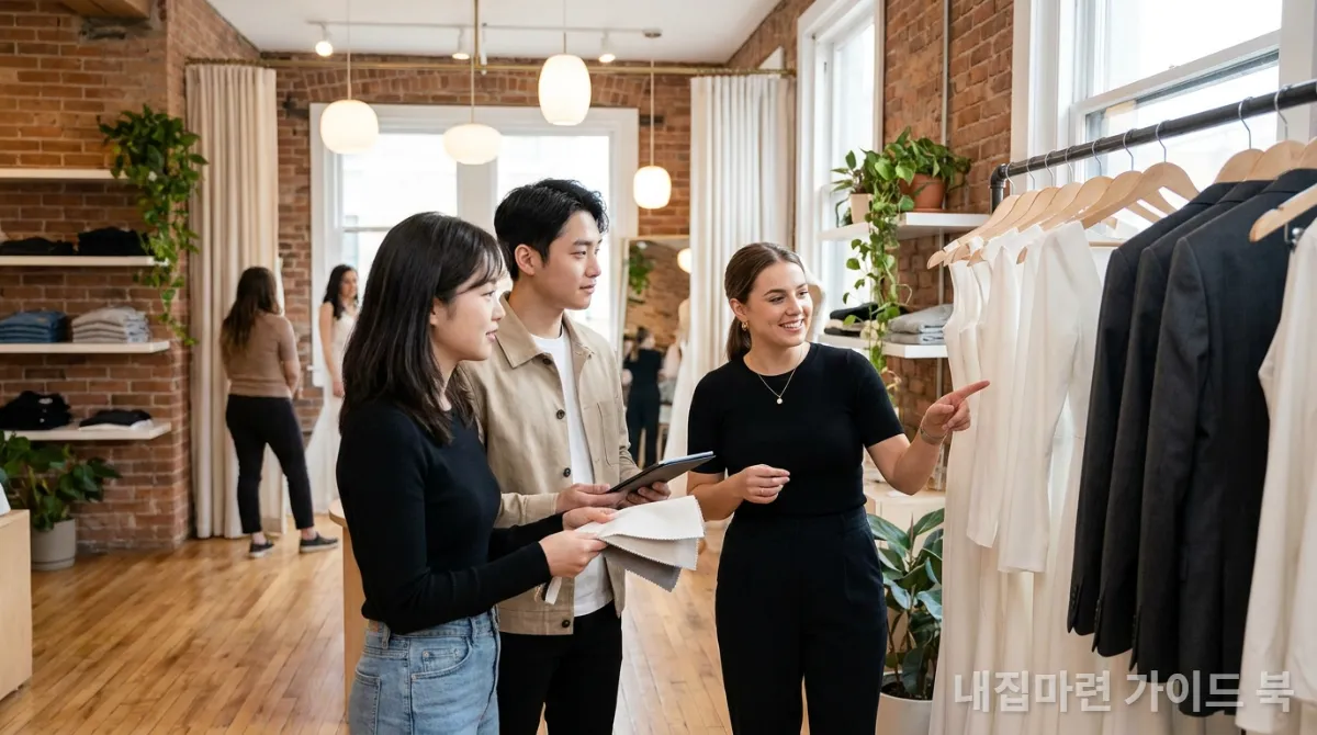 결혼식 드레스와 정장을 합리적으로 고르는 한국인 예비 부부