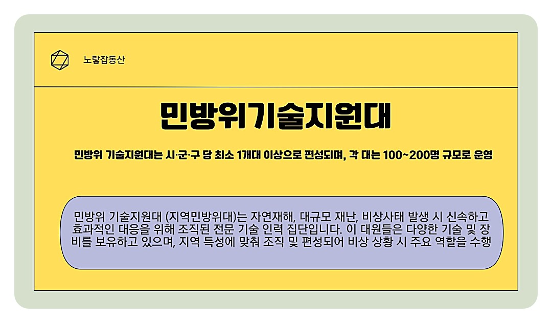 민방위 대응 관련 현장 이미지