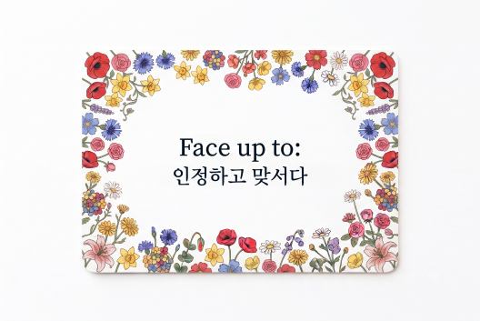 Face up to 인정하고 맞서다
