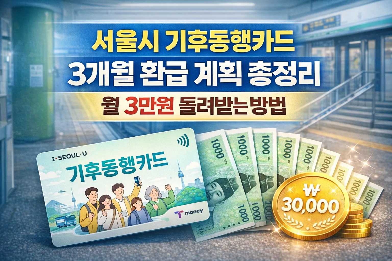 서울시 기후동행카드 3개월 환급 계획 총정리