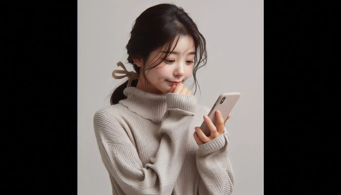 휴대폰쿠폰지갑-해지-방법을-알아보는-여성의-모습