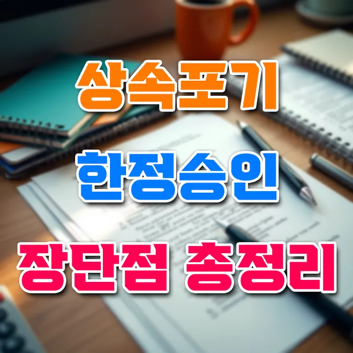 상속포기 한정승인 장단점 총정리