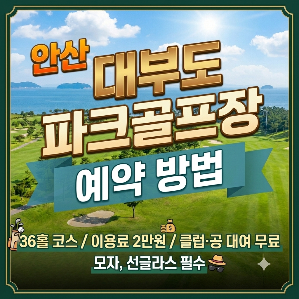 경기 안산 대부도파크골프장 예약 방법과 이용요금 총정리 (2026 36홀&middot;클럽 무료 대여)