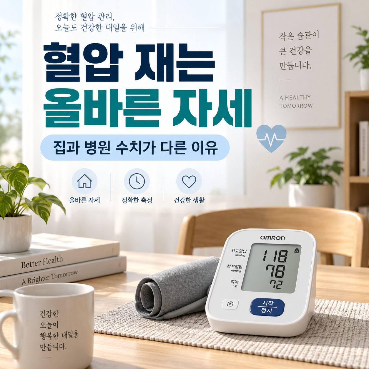 혈압 재는 올바른 자세
