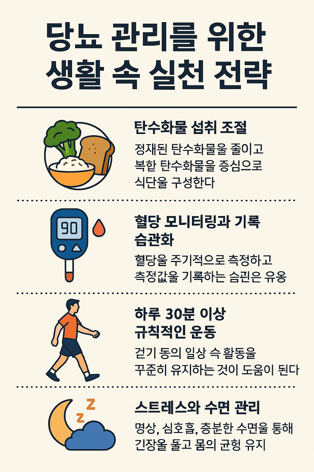 당뇨 관리를 위한 생활 속 실천 전략